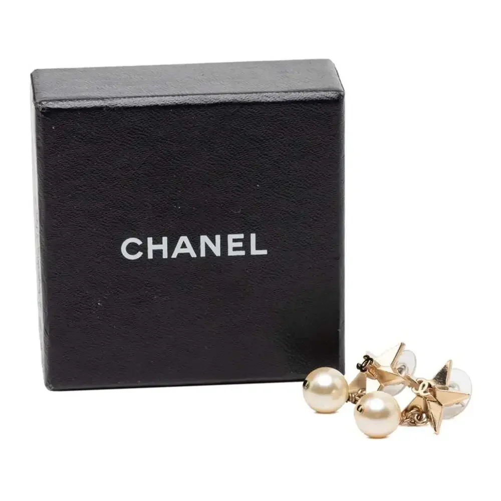 Chanel Cc Logo Star Earrings Metal #247002C83B - Picture 4 of 4